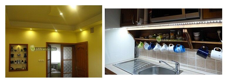 Álmennyezet és konyhapult LED világítása