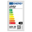 ROB LED 20W négyzet mennyezeti lámpa, természetes fehér 5évG
