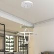 DONATELLA modern, dizájn LED lámpa fehér-króm, 37W, természetes fehér 5évG