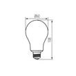 Kép 3/3 - KANLUX XLED A60 SW 4Watt 1800K körkörös LED filament izzó 33516
