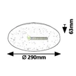 Kép 4/5 - ROB LED 32W csillogó effektű mennyezeti lámpa, természetes fehér 5évG