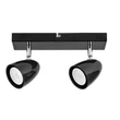 Kép 1/6 - Rábalux PERICO fekete kettes billenthető fém-műanyag szpot lámpatest GU10/230V aljzat 73017