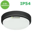 Kép 1/4 - Rábalux HORT fekete kerek IP54 LED 15W kültéri mennyezeti lámpa, természetes fehér 5évG