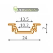 Kép 2/4 - GROOVE LED aluprofil 2000 mm, fedővel, záróvégekkel, rögzítővel