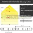AURORA 60 SMD3528 4,8W/m beltéri LED szalag, hidegfehér 2évG