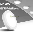 Kép 5/5 - SNOW LED 18W=140W kerek fehér mennyezeti lámpa, hidegfehér 3évGar