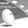 SNOW LED 18W=140W kerek fehér mennyezeti lámpa, természetes fehér 3évGar
