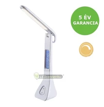 Rábalux AMATO 74042 érintőkapcsolós okos asztali- és olvasólámpa szabályozható fényű, idő, ébresztő, hőmérséklet fehér 5évG