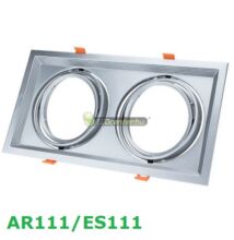 AR111/ES111 billenthető lámpatest, matt ezüst, dupla, 330x180mm