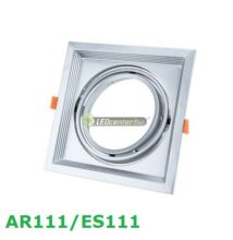 AR111/ES111 billenthető lámpatest, matt ezüst, szimpla, 180x180mm