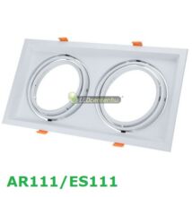 AR111/ES111 billenthető lámpatest, fehér, dupla, 330x180mm