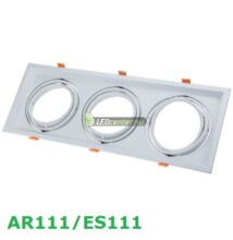 AR111/ES111 billenthető lámpatest, fehér, tripla, 480x180mm
