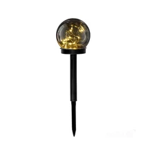 Solar gömb kerti lámpa LED GLEAM fekete búra 3000K KOBI-004494