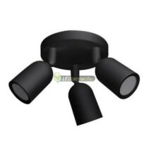 LC-10 fekete hármas billenthető szpot lámpatest, műanyag, GU10/230V aljzat