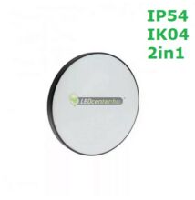 SpectrumLED NYMPHEA 18W IP54 IK04 ütésálló LED lámpa fekete/fehér gyűrűvel, természetes fehér 2évG SLI031034NW_PW