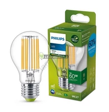 PHILIPS ultrahatékony 4W=60W 840 lumen LED E27 körteégő, melegfehér 3évG