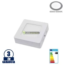 SNOW LED 6W=48W szögletes fehér mennyezeti lámpa, hidegfehér 3évGar