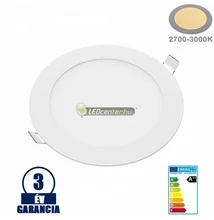 INTI 12W=96W kerek fehér LED mennyezeti lámpa melegfehér 3évGar
