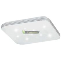 OSCAR LED 18W fehér/króm négyzet mennyezeti lámpa, csillagos effekt, természetes fehér 5évG