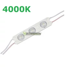 LED modul, 3 EPISTAR SMD2835 LED, DC12V, 1,5W, IP65 természetes fehér 3évG