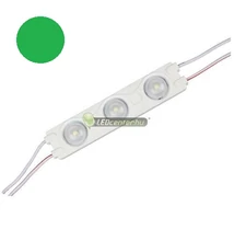 LED modul, 3 EPISTAR SMD2835 LED, DC12V, 1,5W, IP65 zöld 3évG