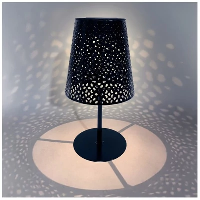 Napelemes-solar LED LUVETRA kerti asztali lámpa fekete 4000K