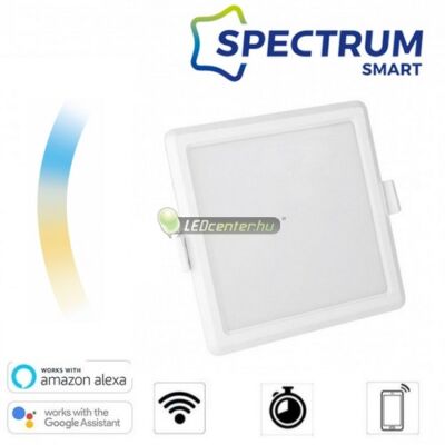 SpectrumLED Smart ALGINE 6W wifis okos LED mennyezeti lámpa színhőmérséklet+fényerő szabályozás 2évGar