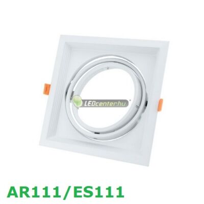 AR111/ES111 billenthető lámpatest, fehér, szimpla, 180x180mm