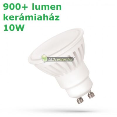 Spectrum 10W Premium 100° GU10/230V 910 lumen kerámiaházas LED szpot melegfehér 2évG