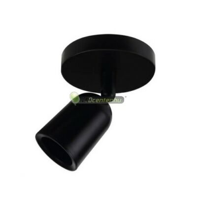 LC-10 fekete egyes billenthető szpot lámpatest, műanyag, GU10/230V aljzat