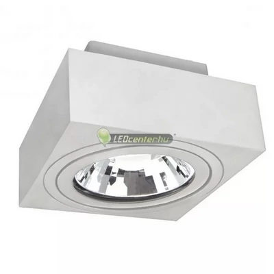 SpectrumLED MIRORA AR111/ES111 GU10/230V elegáns, szögletes fehér billenthető alumínium lámpatest