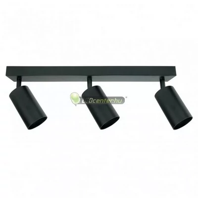 SpectrumLED MADARA Mini fekete hármas billenthető, forgatható alumínium lámpatest, GU10/230V aljzat SLIP003015