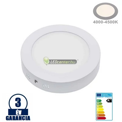 SNOW LED 12W=100W kerek fehér mennyezeti lámpa, természetes fehér 3évGar