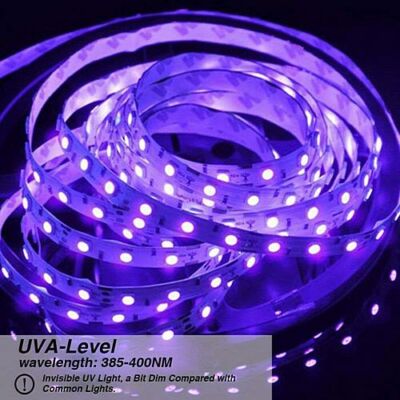 UV beltéri LED szalag, 60 SMD2835 LED 5W/m, ultraviola