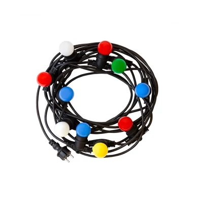 SpectrumLED GIRLANDA 5m + 10db E27/230V izzóval party füzér, toldható