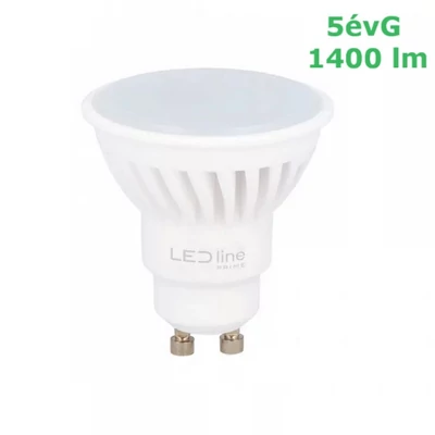 LED LINE 10W Premium 120° GU10/230V 1400 lumen 4000K kerámiaházas LED szpot izzó természetes fehér 5évG LL-248597-II