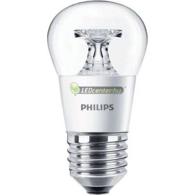 PHILIPS 5,5W=40W E27 P45 CL 470 lumen melegfehér LED minigömb