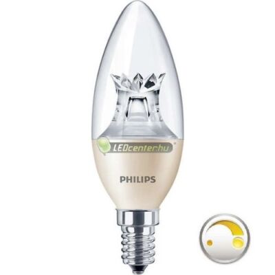 PHILIPS MASTER LED 5,5W=40W 470 lumen szabályozható gyertyaégő, melegfehér 3évG