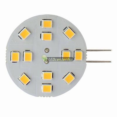 SOLIS G4/12V 12 SMD2835 LED, oldalsó lábakkal, melegfehér