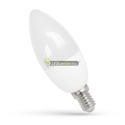 SpectrumLED 8W=50W E14 680 lumen LED gyertya izzó, hidegfehér 2évGar WOJ14222