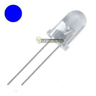 Ultrafényes LED dióda, 5 mm, kék