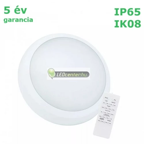 SpectrumLED NYMPHEA CITY PRO 18W/24W IP65 IK08 ütésálló CCT LED lámpa mozgásérzékelővel, távirányítóval 145 lm/W 5évG SLI031039CCT_PW_SENSOR