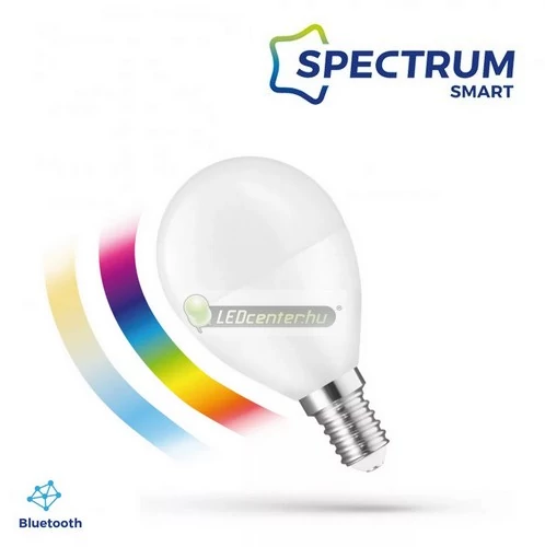  SpectrumLED Easy Smart 4,9W szabályozható, CCT, RGBW, bluetooth okos E14 LED kisgömb izzó WOJ14630