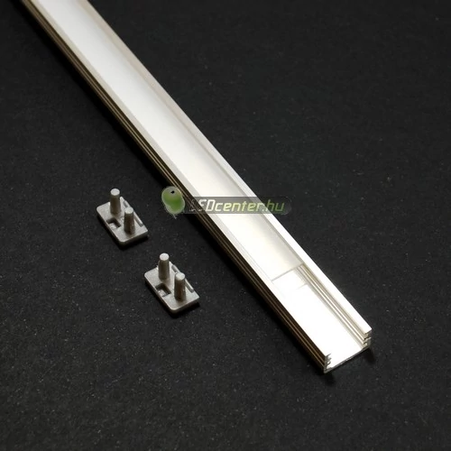 SLIM LED aluprofil 1000 mm, fedővel, záróvégekkel